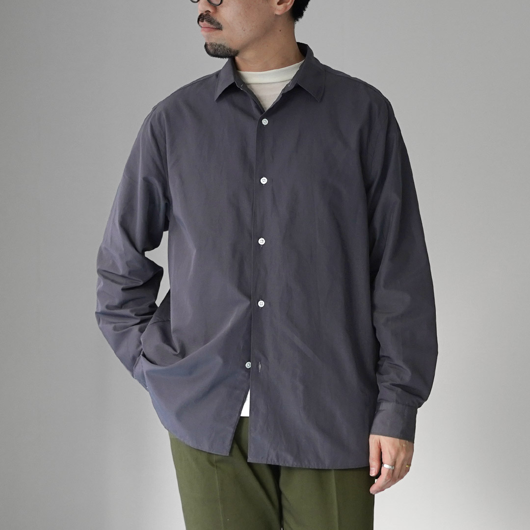 HARROWE HARROWE（ハロウハロウ） レギュラーカラーシャツ / メンズ 長袖 薄手 無地 日本製 | ROCOCO | 02