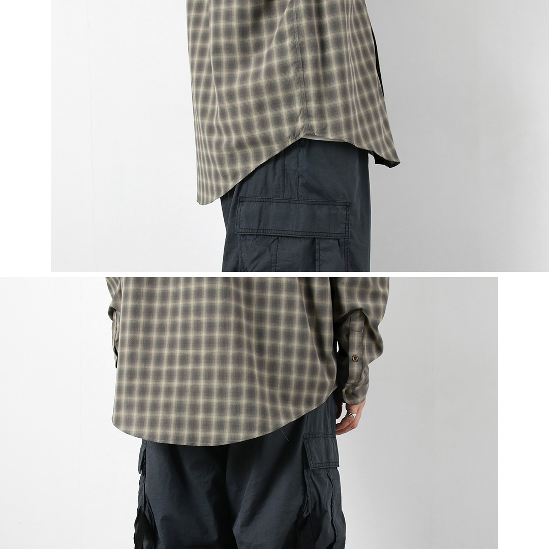 RAG（ラグ） オンブレチェック フーデッド シャツ 日本製 UVカット / メンズ 長袖 | RAG | 13