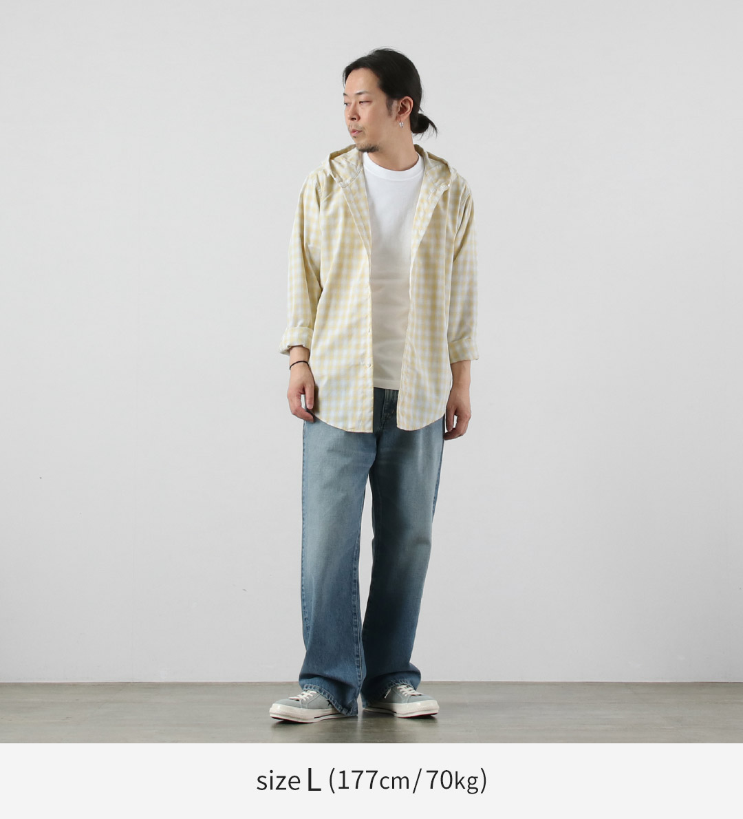 RAG（ラグ） オンブレチェック フーデッド シャツ 日本製 UVカット / メンズ 長袖 | RAG | 06