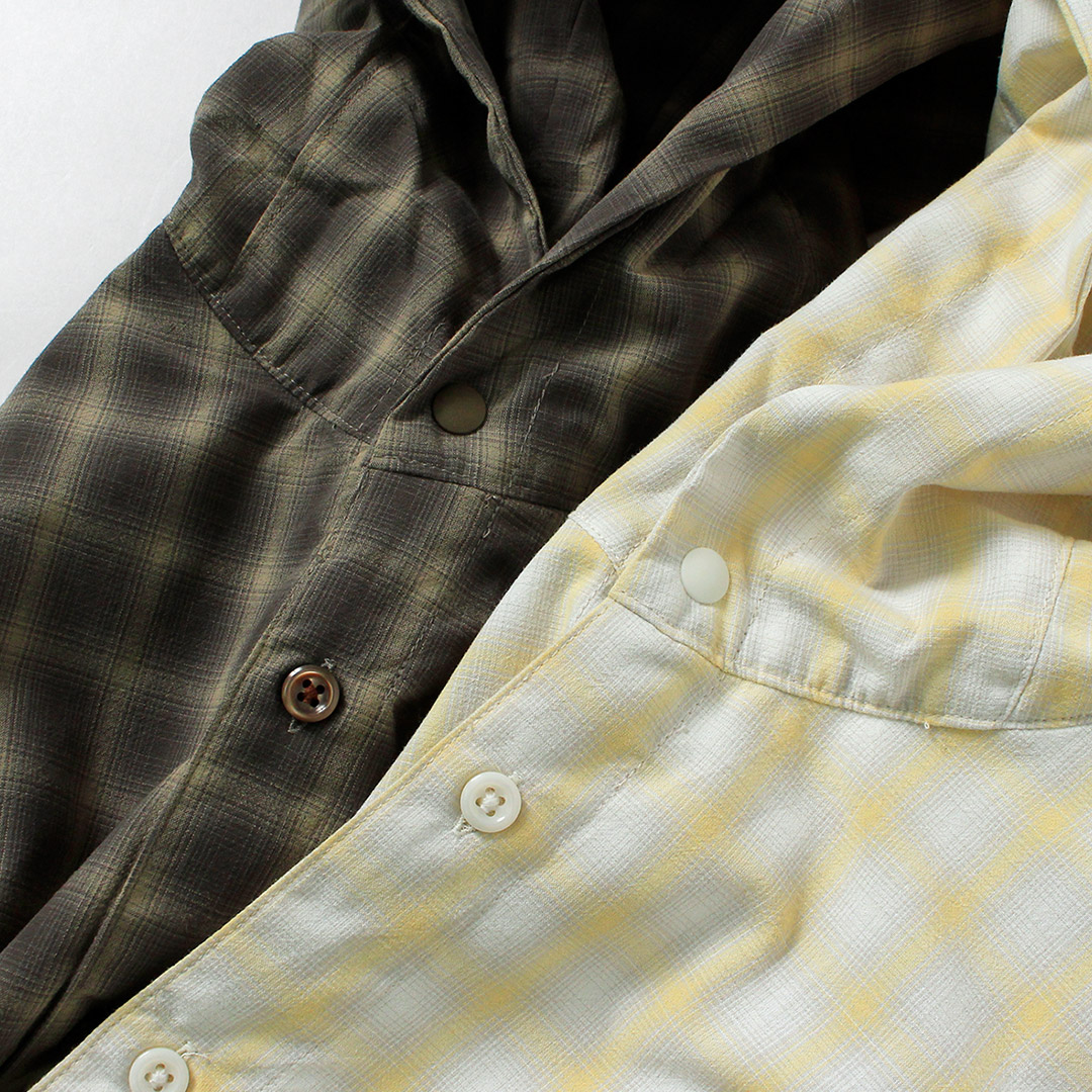 RAG（ラグ） オンブレチェック フーデッド シャツ 日本製 UVカット / メンズ 長袖 | RAG | 08