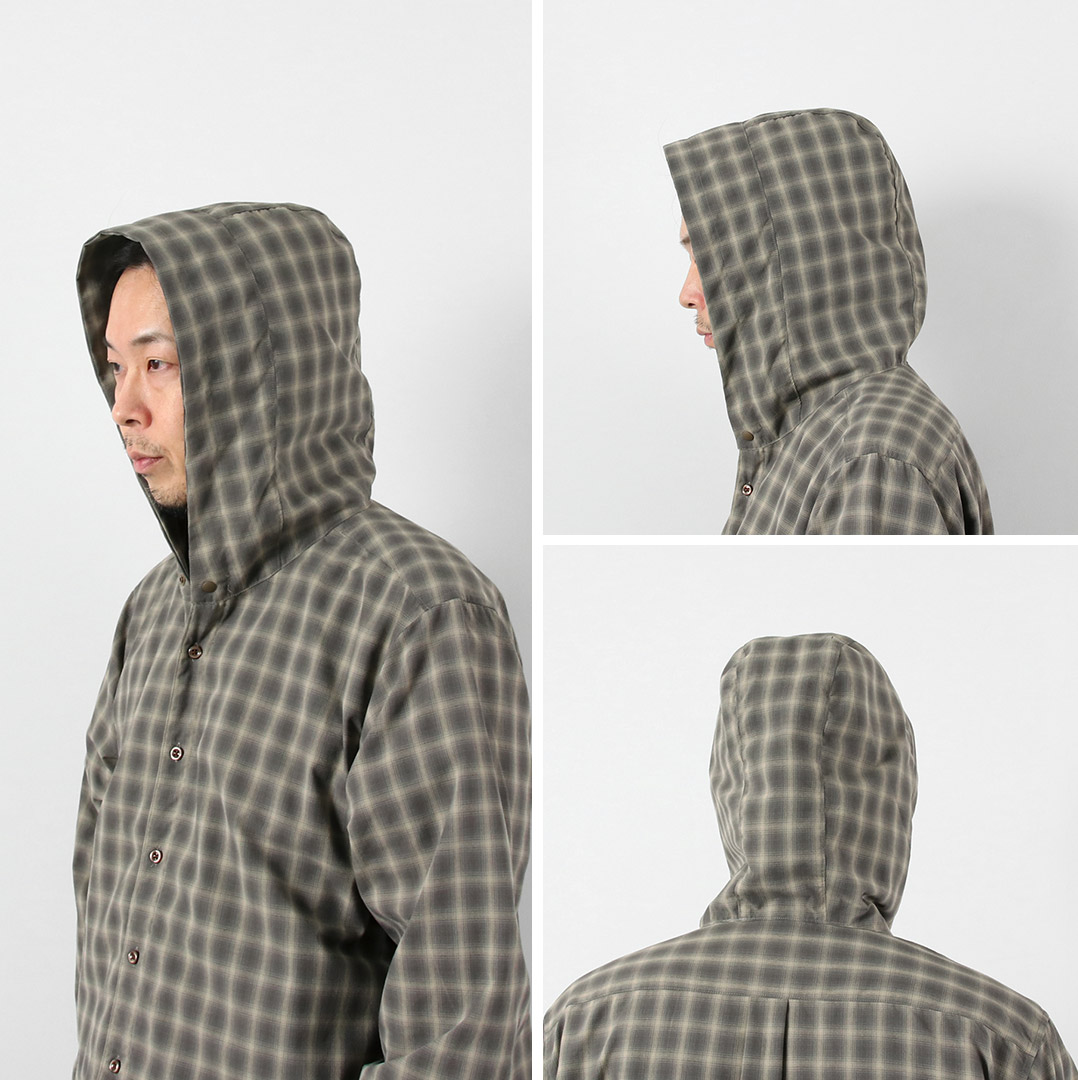 RAG（ラグ） オンブレチェック フーデッド シャツ 日本製 UVカット / メンズ 長袖 | RAG | 09