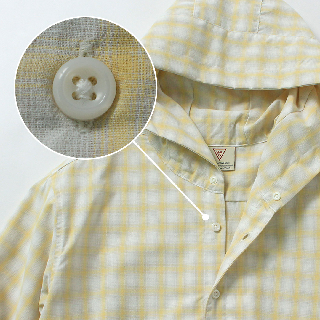 RAG（ラグ） オンブレチェック フーデッド シャツ 日本製 UVカット / メンズ 長袖 | RAG | 11