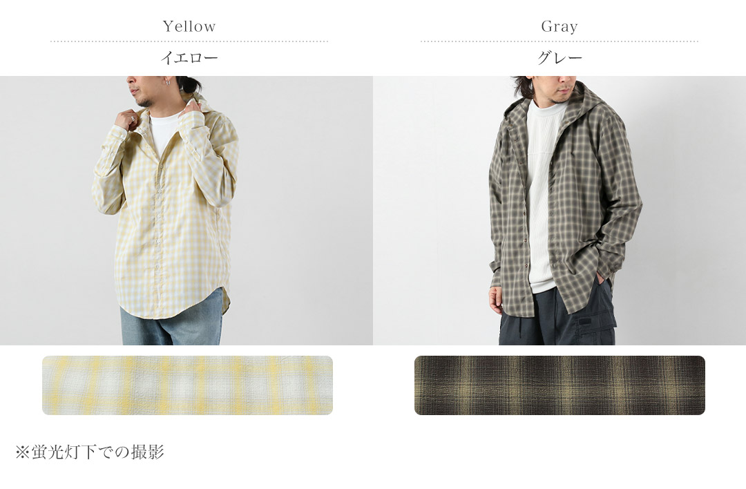 RAG（ラグ） オンブレチェック フーデッド シャツ 日本製 UVカット / メンズ 長袖 | RAG | 03