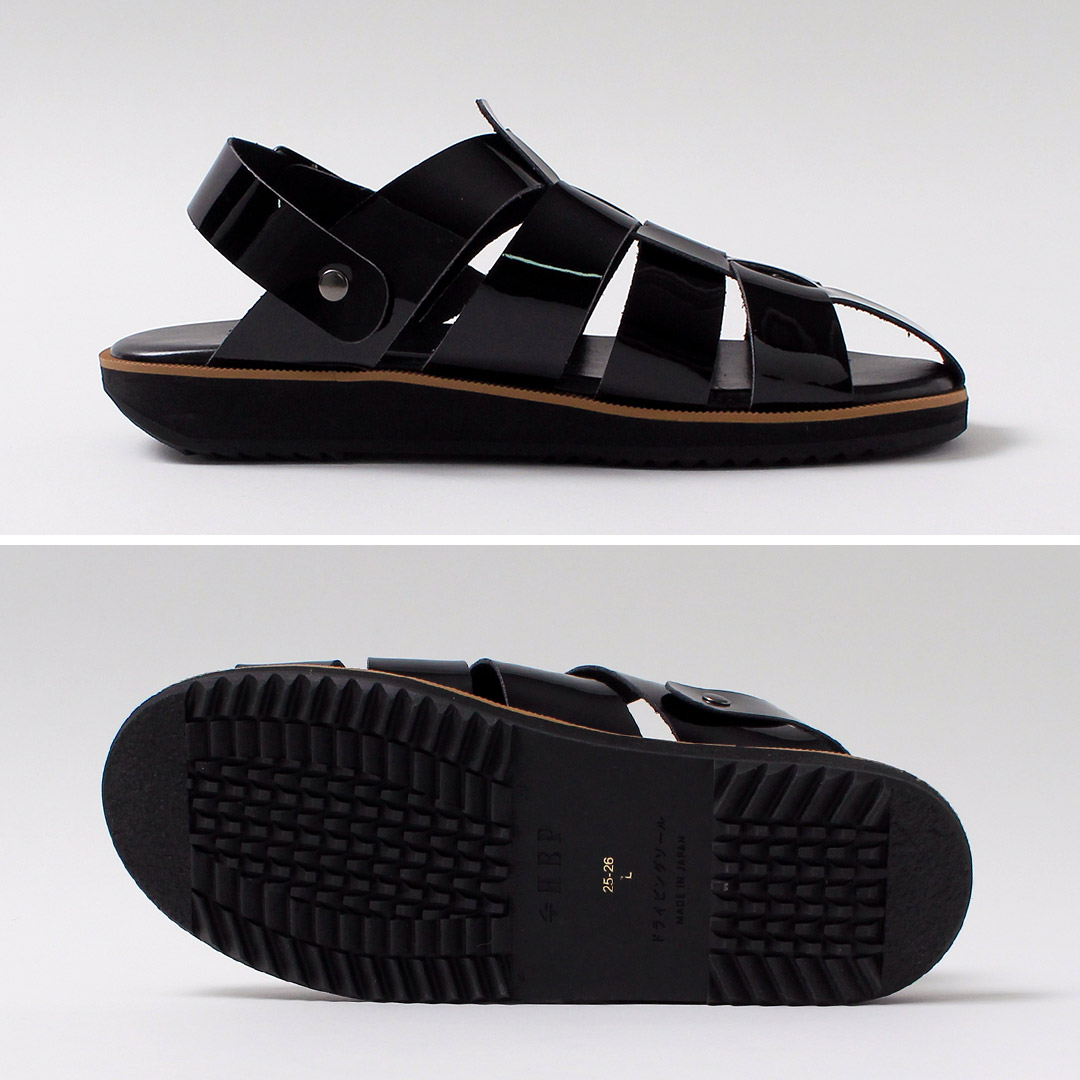 HEP（ヘップ） 別注 エナメル DRV ドライビング サンダル 日本製 / グルカサンダル メンズ レディース  ストラップ | HEP | 10