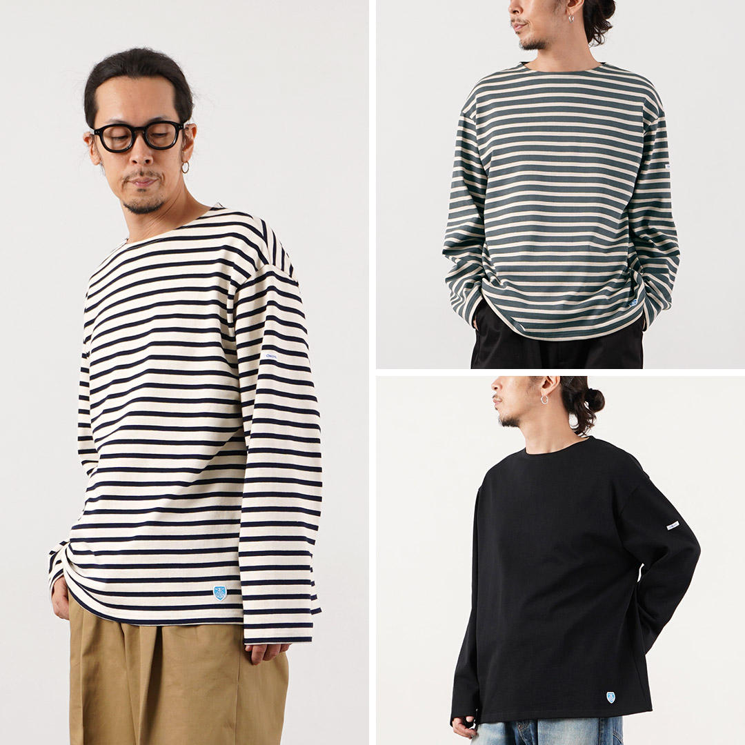 ORCIVAL（オーシバル） クルーネック ロングスリーブ プルオーバー カットソー フレンチバスクシャツ フランス製 / メンズ 長袖 | ORCIVAL | 19