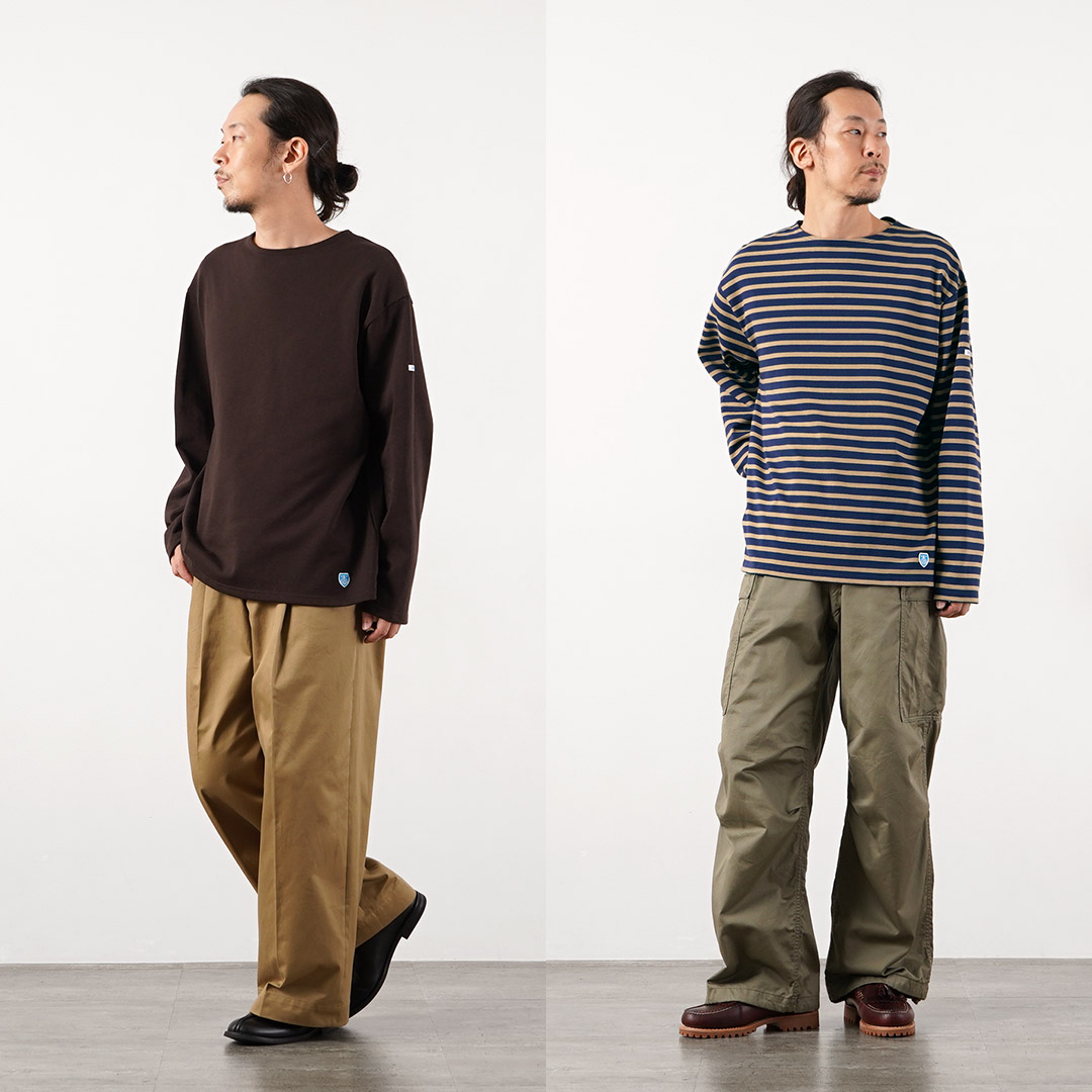 ORCIVAL（オーシバル） クルーネック ロングスリーブ プルオーバー カットソー フレンチバスクシャツ フランス製 / メンズ 長袖 | ORCIVAL | 12
