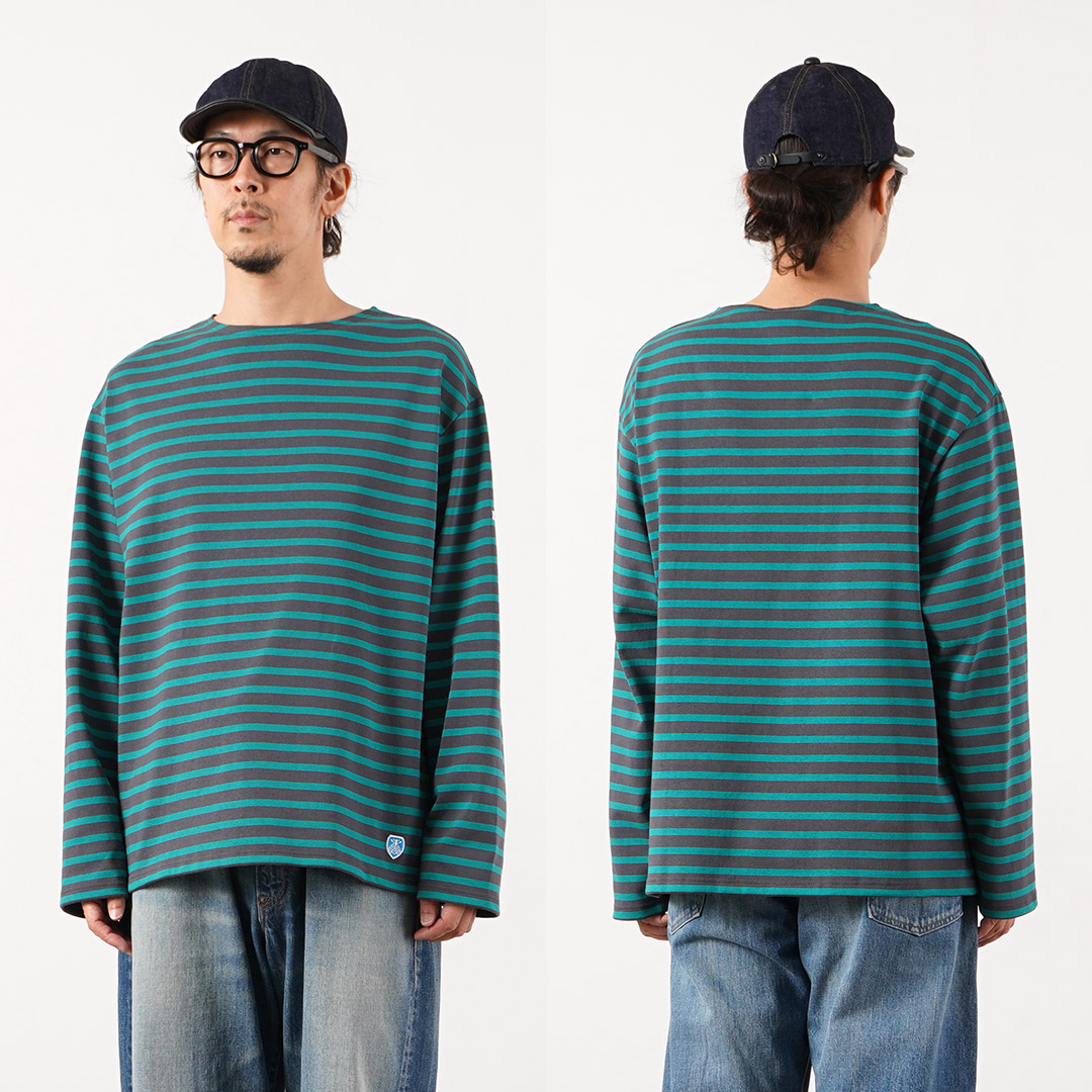 ORCIVAL（オーシバル） クルーネック ロングスリーブ プルオーバー カットソー フレンチバスクシャツ フランス製 / メンズ 長袖 | ORCIVAL | 18