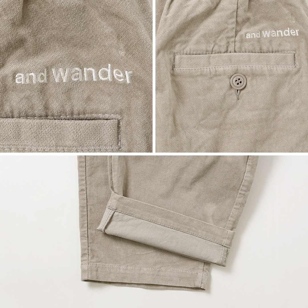 AND WANDER（アンドワンダー） モールスキン パンツ / メンズ イージーパンツ アウトドア ウエストゴム 総ゴム | and wander | 15