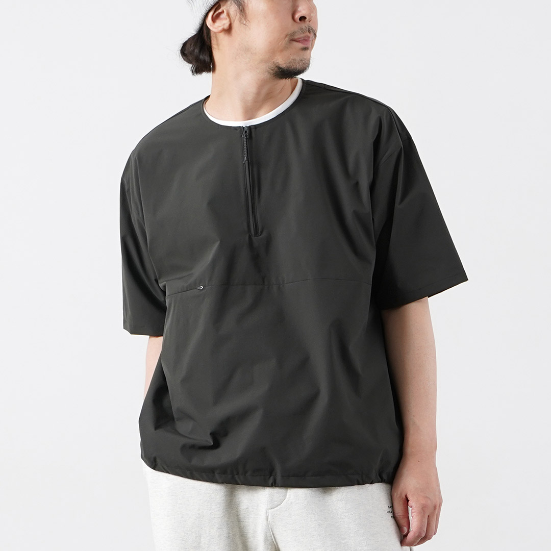 RAG（ラグ） ハーフジップ ショートスリーブ プルオーバー Tシャツ 日本製 / メンズ 透湿 撥水 速乾 軽量 ストレッチ | RAG | 02