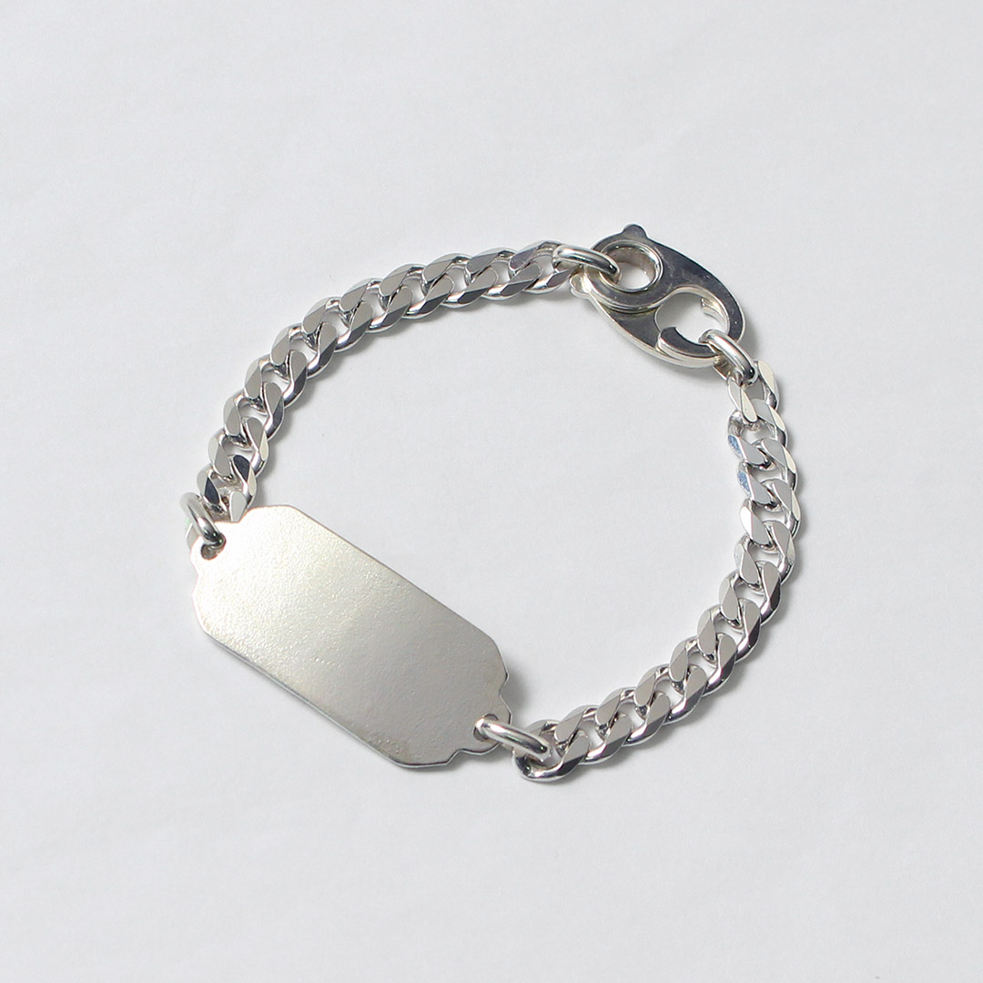 BUTTON WORKS（ボタンワークス） 別注 ミリタリー IDブレスレット 日本製 / メンズ シルバー アクセサリー | Button Works | 01