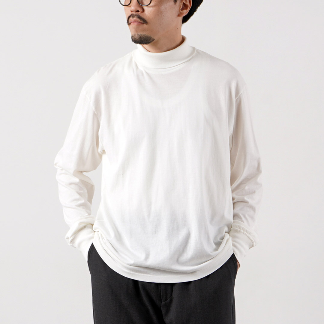 FILMELANGE（フィルメランジェ） コード コットンカシミヤ天竺 タートルネックTシャツ 日本製 / メンズ 長袖 ハイネック |  | 01