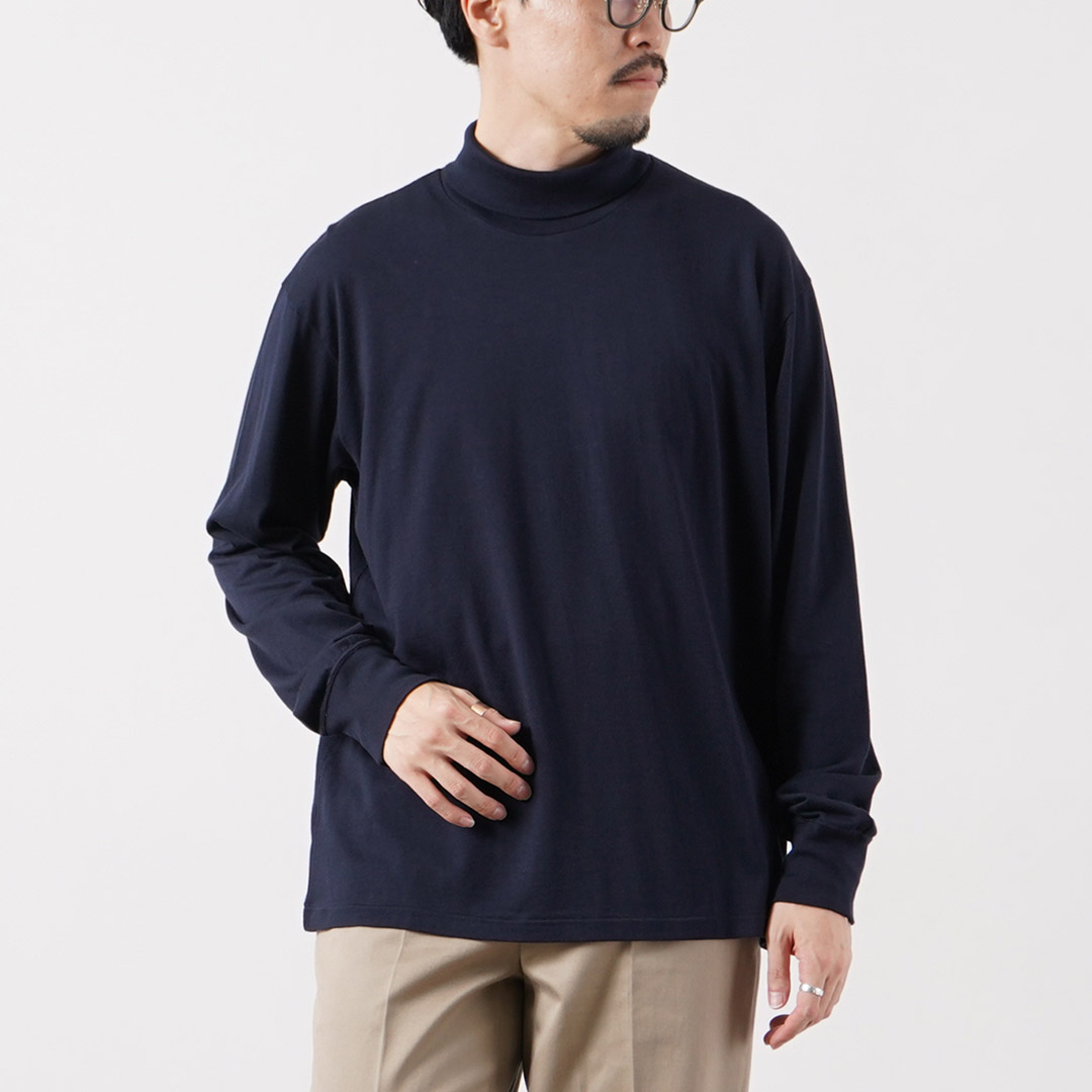 FILMELANGE（フィルメランジェ） コード コットンカシミヤ天竺 タートルネックTシャツ 日本製 / メンズ 長袖 ハイネック |  | 02