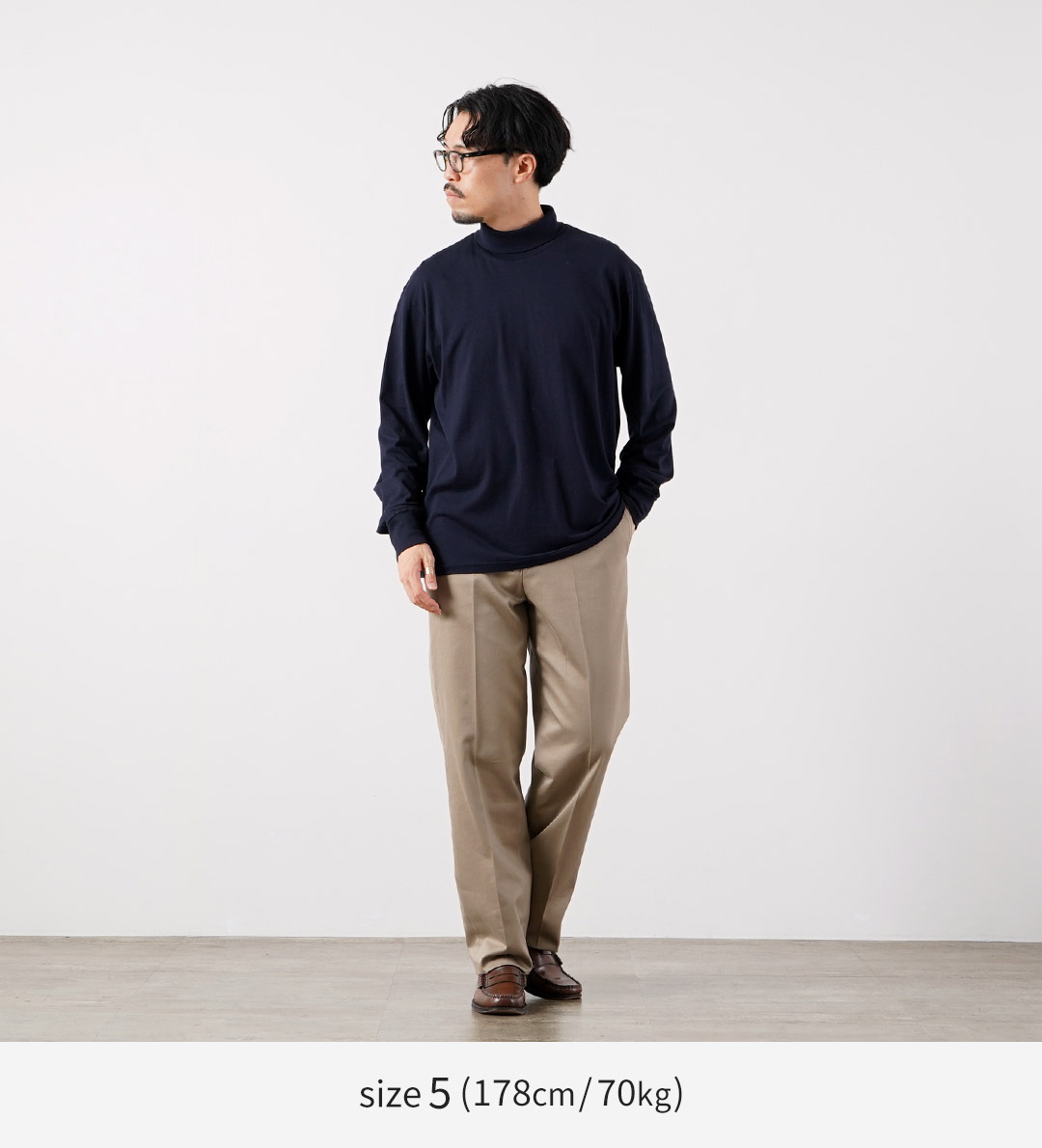 FILMELANGE（フィルメランジェ） コード コットンカシミヤ天竺 タートルネックTシャツ 日本製 / メンズ 長袖 ハイネック |  | 06