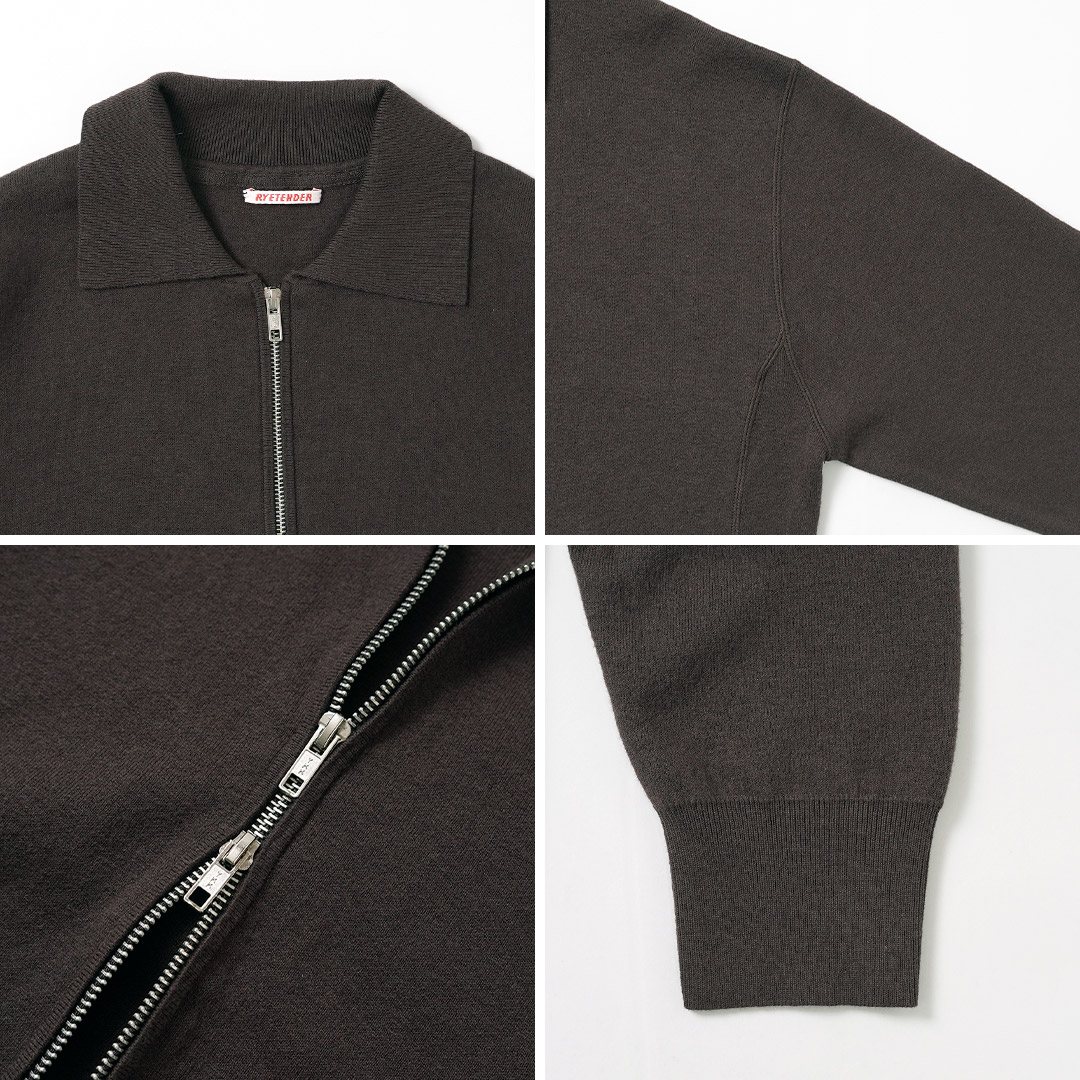 RYE TENDER（ライテンダー） マーシャル コットンカシミア ジップアップ ニットカーディガン / メンズ 長袖 | RYE TENDER | 15