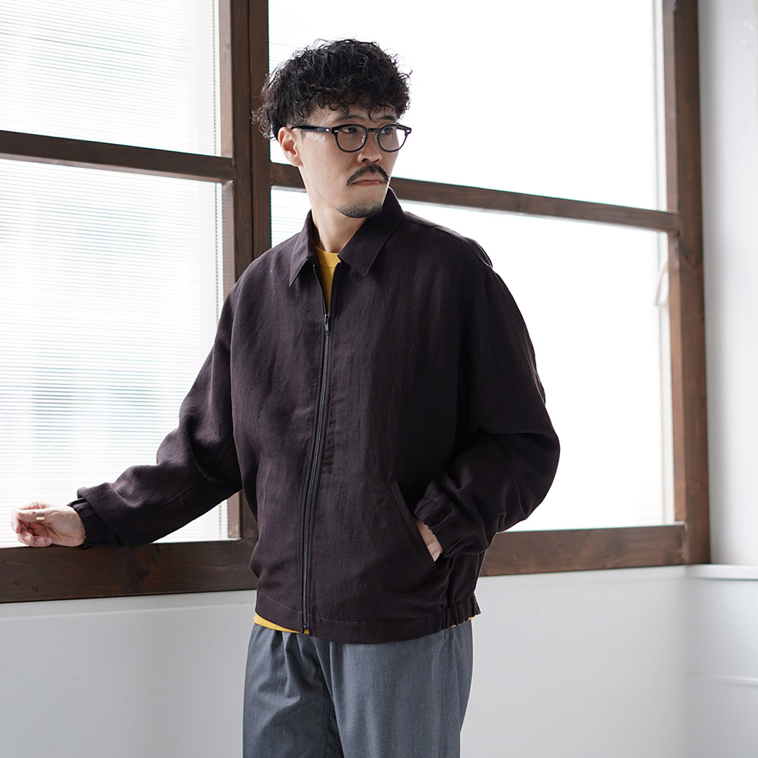 FUJITO（フジト） ウール/リネン サージ ジップアップブルゾン 日本製 / メンズ アウター |  | 06