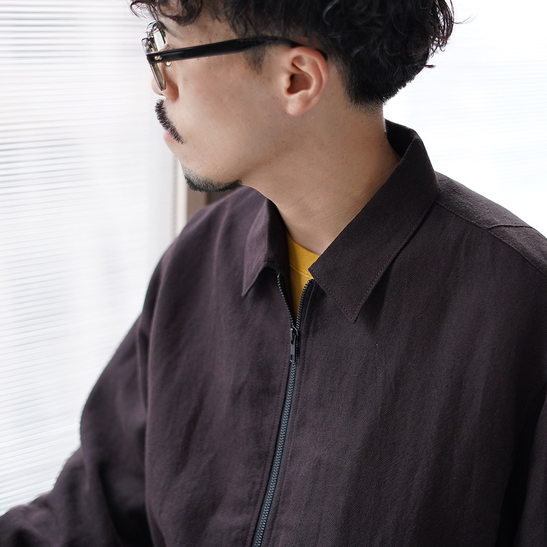 FUJITO（フジト） ウール/リネン サージ ジップアップブルゾン 日本製 / メンズ アウター |  | 07