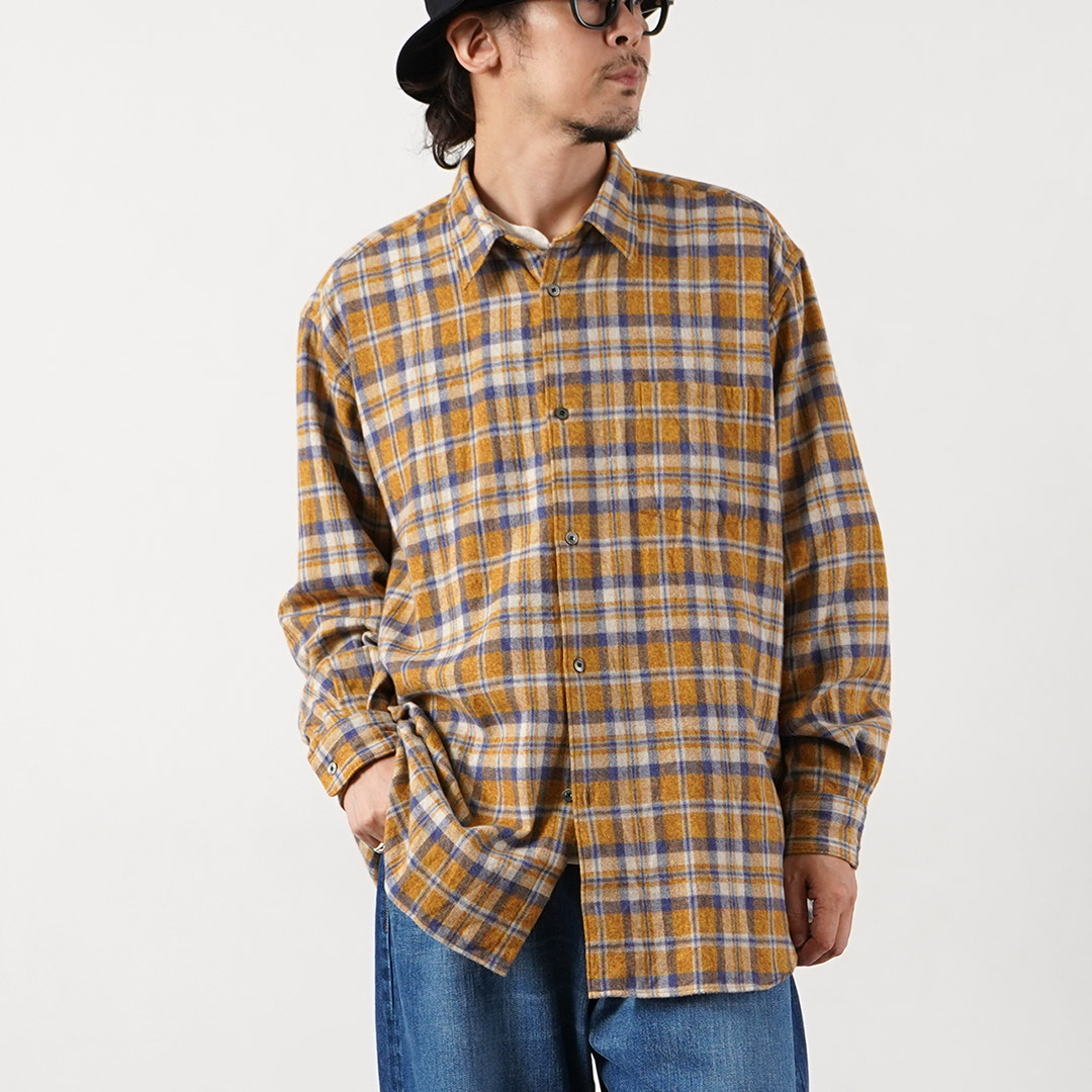 FUJITO（フジト） コットンネル チェック ビッグサイズシャツ 日本製 / 長袖 メンズ | FUJITO | 02