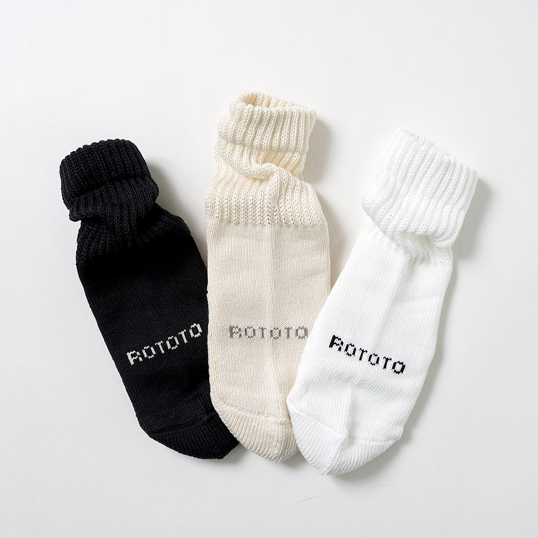 ROTOTO（ロトト） オーガニック デイリー 3パック ミニクルーソックス 日本製 / R1522 メンズ レディース 靴下 |  | 15