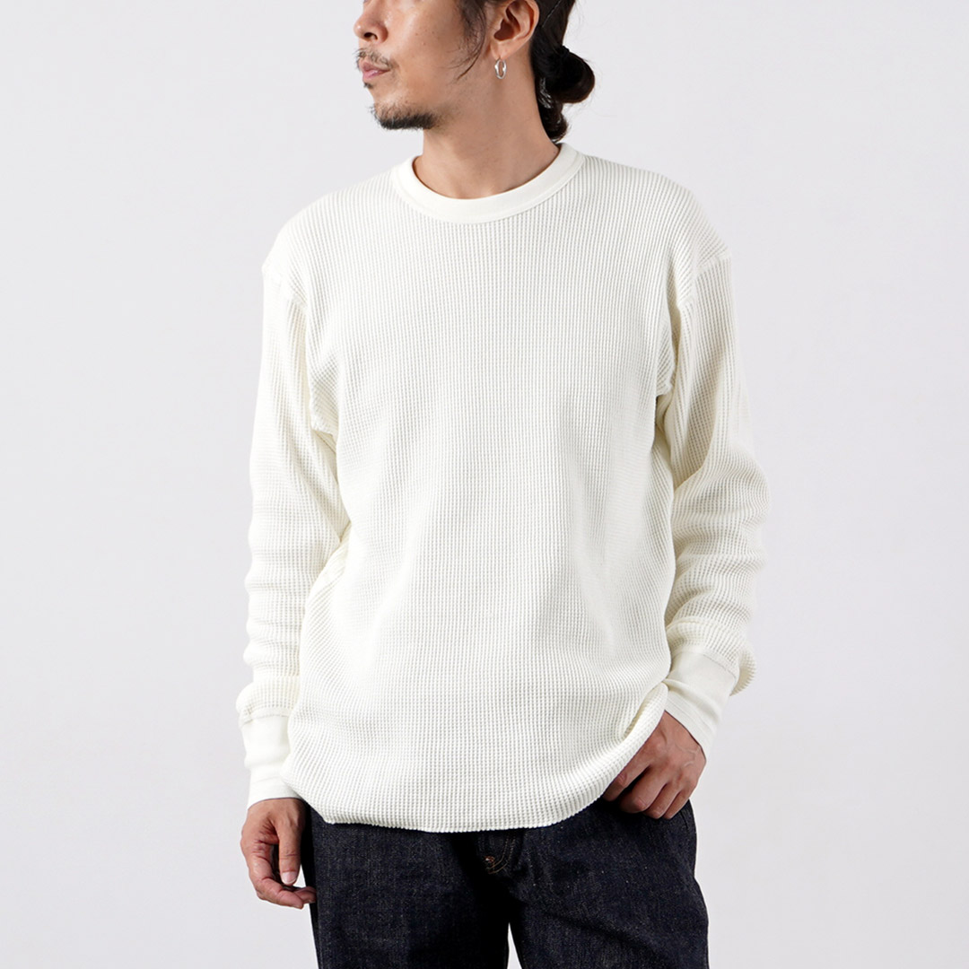 HEALTHKNIT（ヘルスニット） サーマルキングワッフル クルーネック ロングスリーブ / メンズ 長袖 | Healthknit | 01