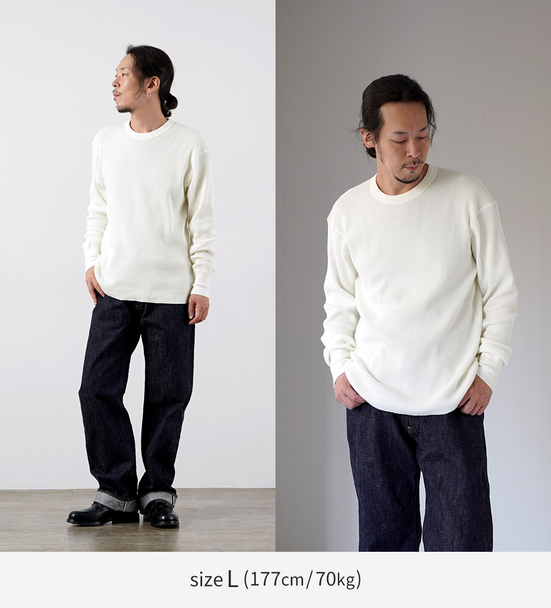 HEALTHKNIT（ヘルスニット） サーマルキングワッフル クルーネック ロングスリーブ / メンズ 長袖 | Healthknit | 05
