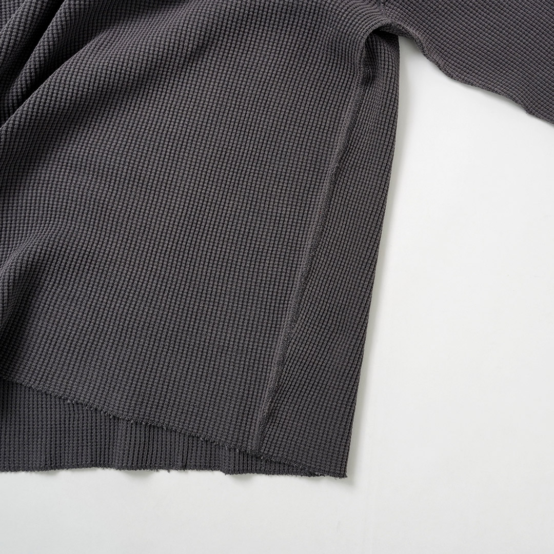 HEALTHKNIT（ヘルスニット） サーマルキングワッフル ヘンリーネック ロングスリーブ (ピグメントダイ) / メンズ 長袖 | Healthknit | 10