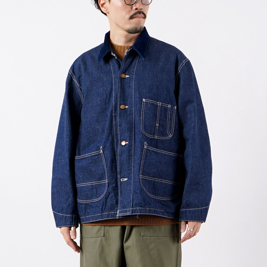 REMI RELIEF（レミレリーフ） 9.5oz ネップデニムカバーオール(衿コーデュロイ） 日本製 / メンズ ジンバブエコットン | REMI RELIEF | 01