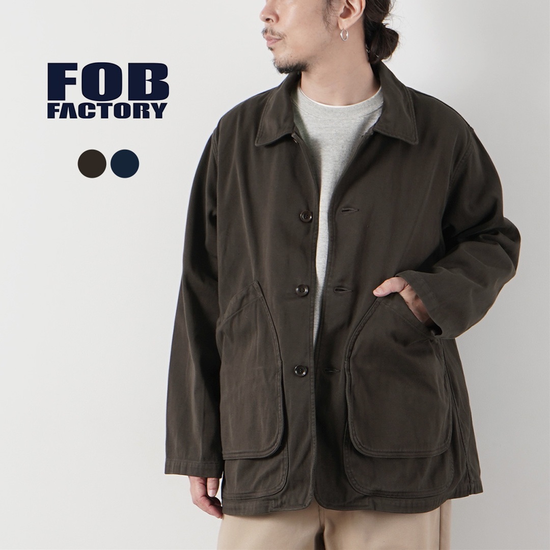 FOB FACTORY（FOBファクトリー） F2470 コットン ツイル フィールドジャケット 日本製 / メンズ カバーオール ワーク ミリタリー | FOB FACTORY