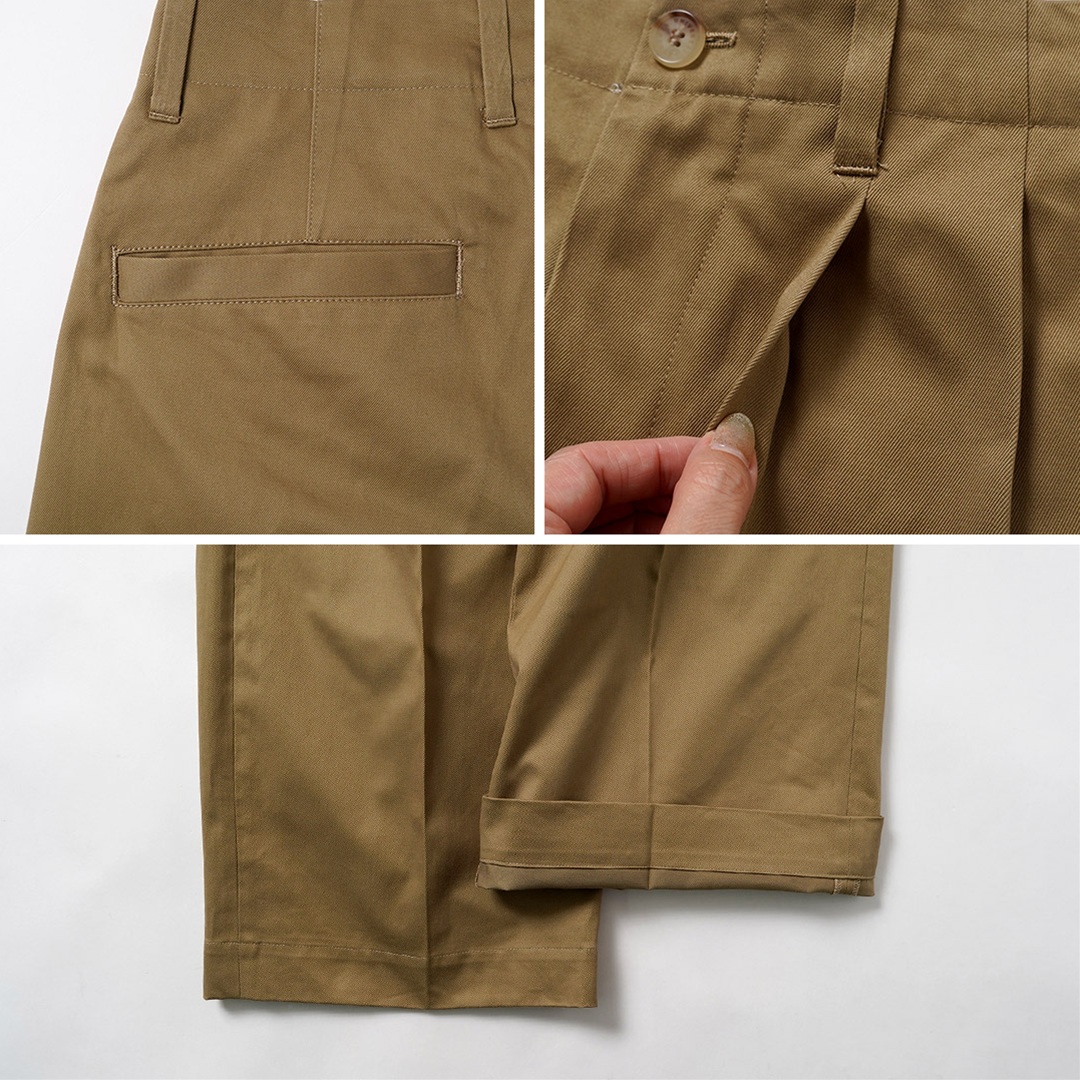 UNIVERSAL PRODUCTS.（ユニバーサルプロダクツ） 2タックワイドチノトラウザーズ 日本製 / メンズ 1LDK ワイドパンツ 西脇産 | UNIVERSAL PRODUCTS | 17