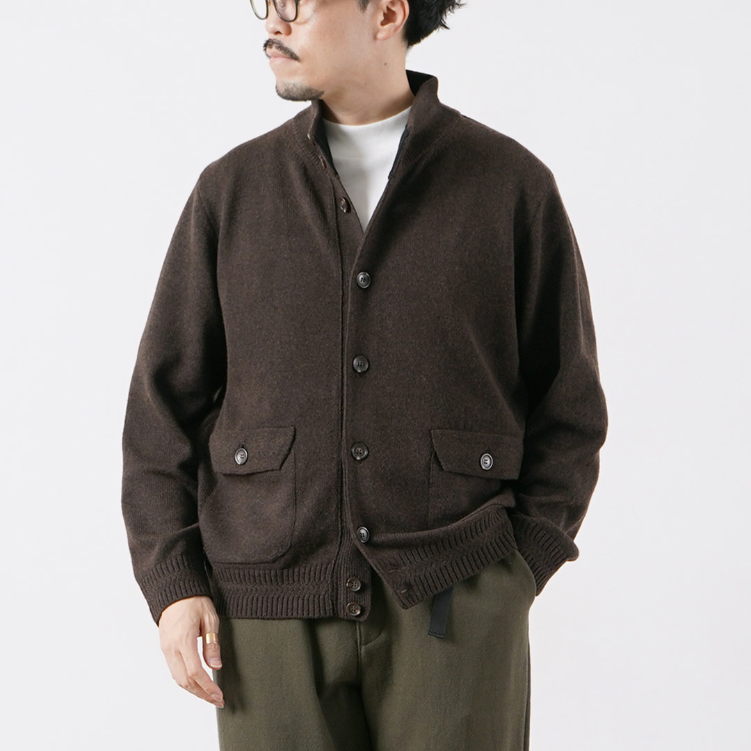 RINASCENTE（リナシェンテ） ウール スタンドカラー ニットジャケット 日本製 / メンズ カーディガン | Rinascente | 01