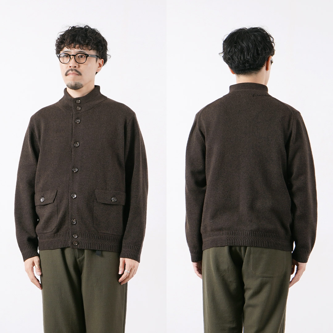 RINASCENTE（リナシェンテ） ウール スタンドカラー ニットジャケット 日本製 / メンズ カーディガン | Rinascente | 16