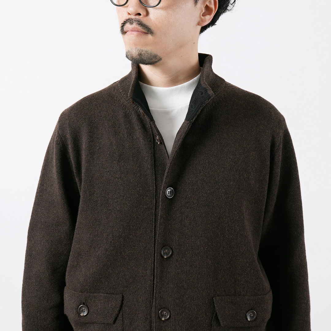 RINASCENTE（リナシェンテ） ウール スタンドカラー ニットジャケット 日本製 / メンズ カーディガン | Rinascente | 12