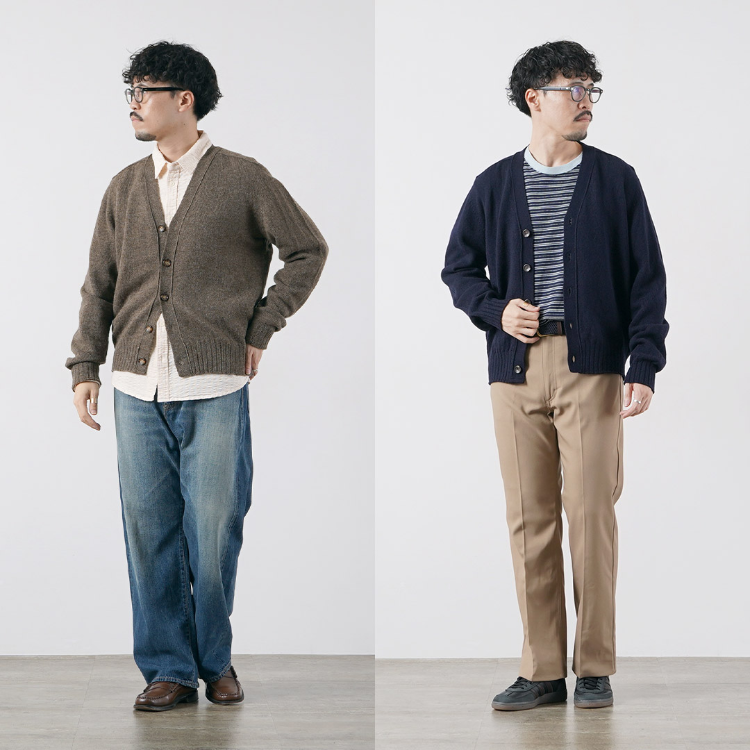 RINASCENTE（リナシェンテ） シェットランドウール シームレス カーディガン 日本製 / メンズ ニット | Rinascente | 15