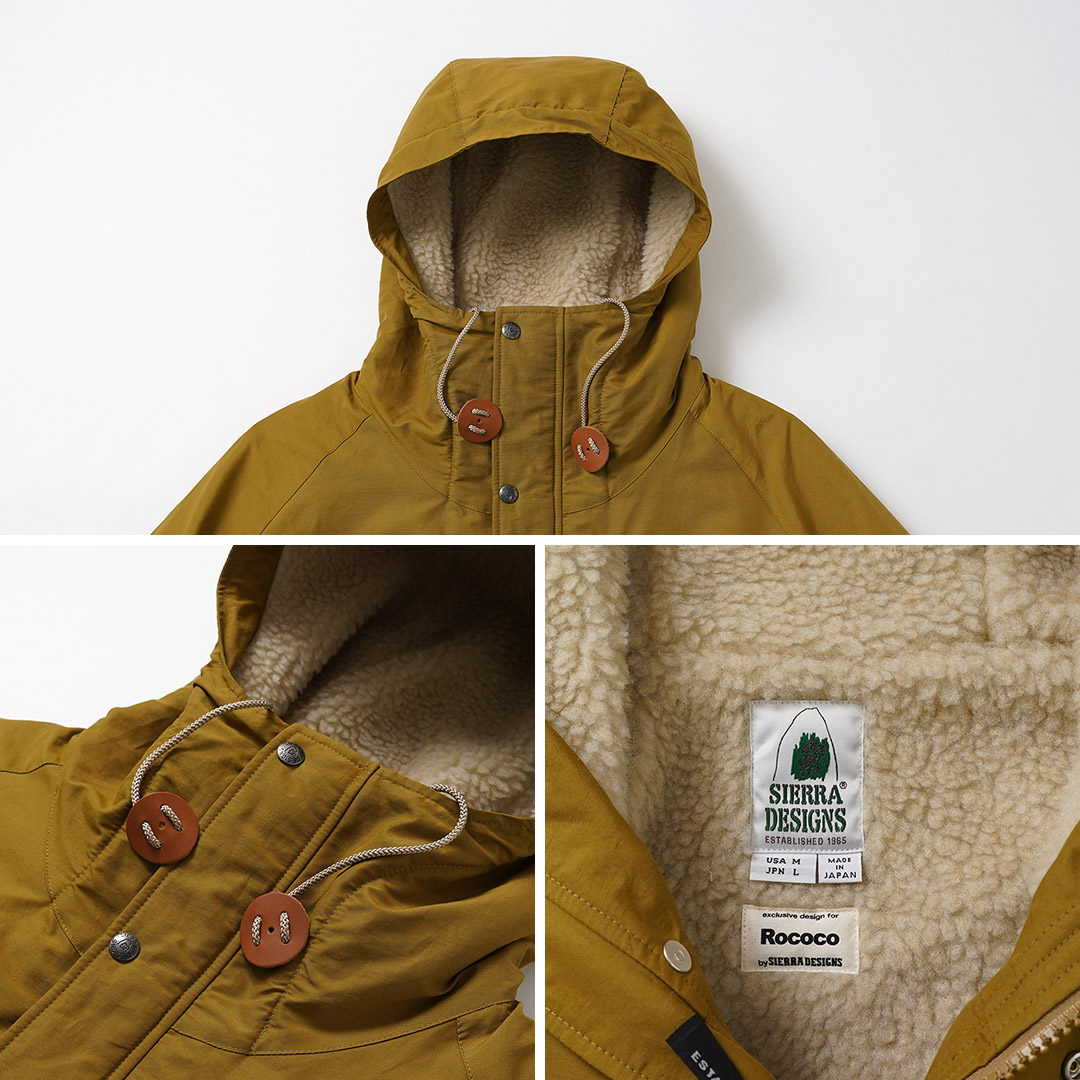 SIERRA DESIGNS（シエラデザインズ） 別注 60/40クロス シャスタ ボアパーカー 日本製 / メンズ 撥水 | SIERRA DESIGNS | 19