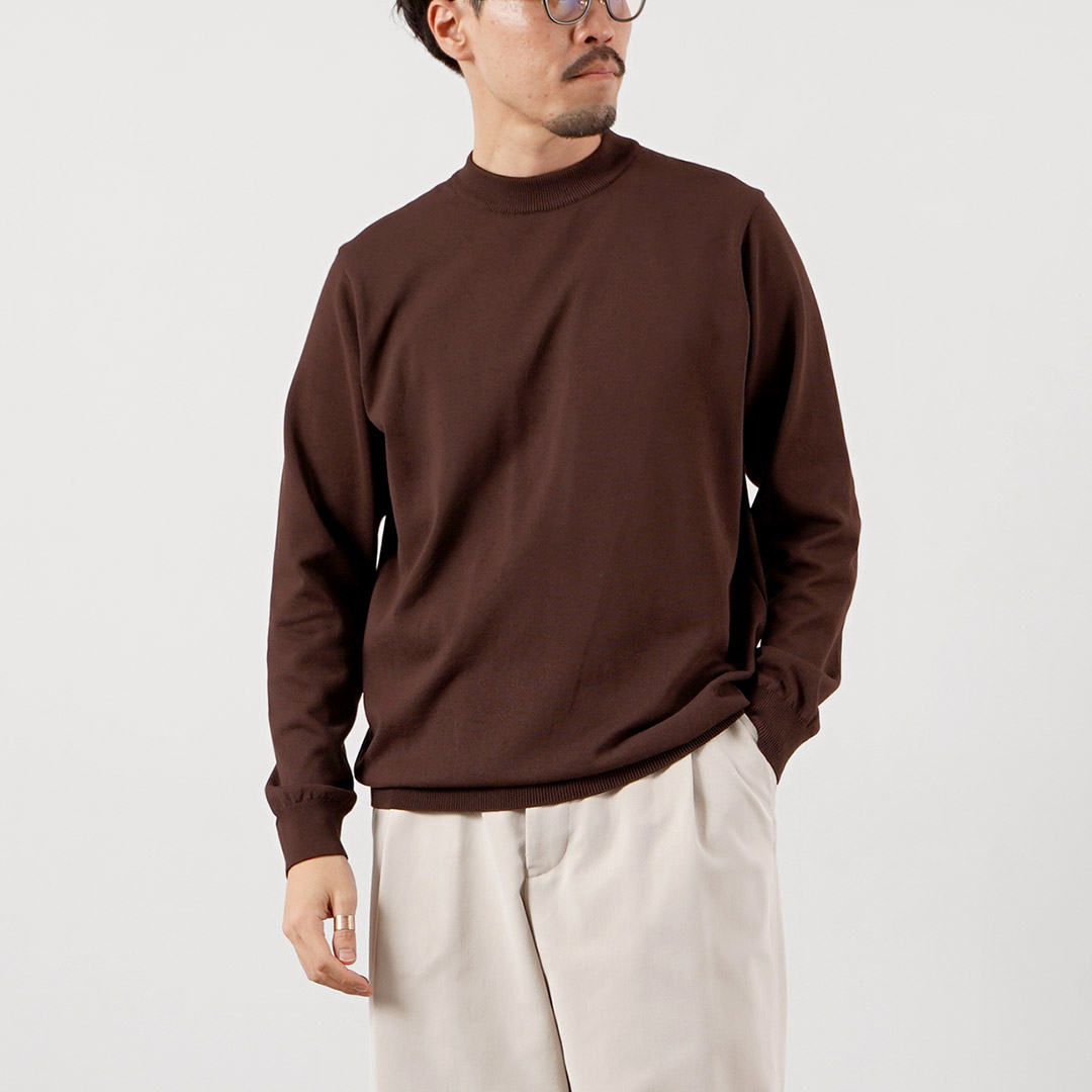 RINASCENTE（リナシェンテ） 別注 ハイブリッド ウォッシャブル 沼ネック ロングスリーブ ニットTシャツ 日本製 / メンズ | Rinascente | 02