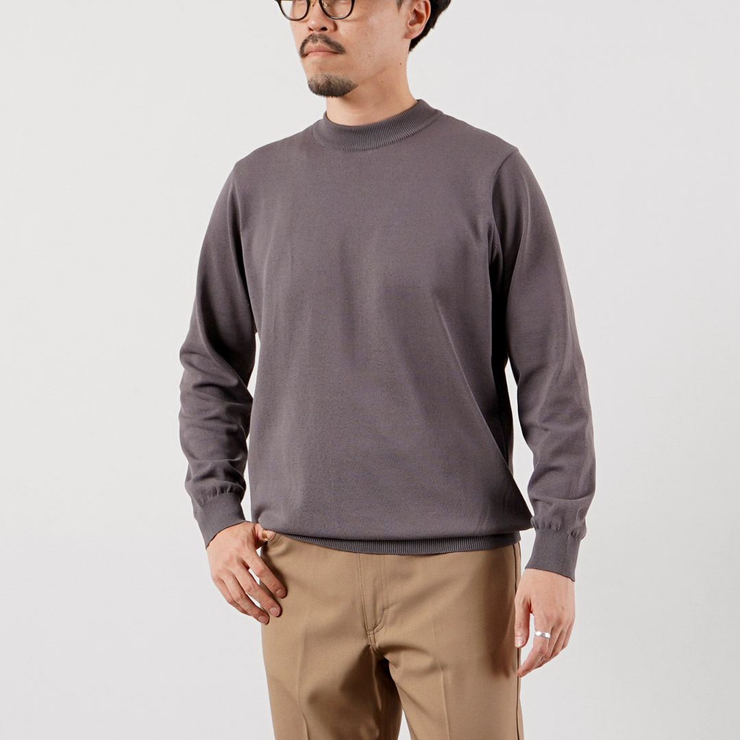 RINASCENTE（リナシェンテ） 別注 ハイブリッド ウォッシャブル 沼ネック ロングスリーブ ニットTシャツ 日本製 / メンズ | Rinascente | 03