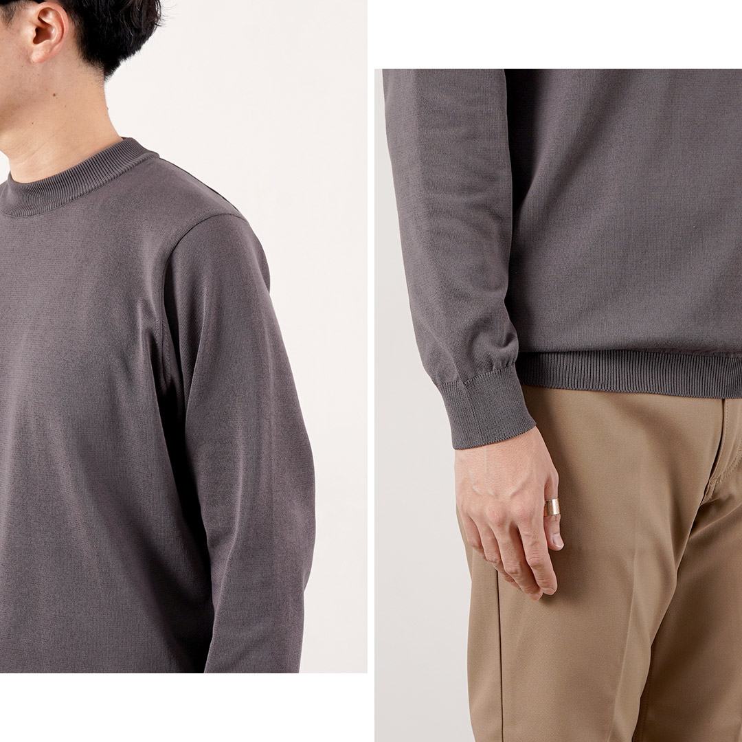 RINASCENTE（リナシェンテ） 別注 ハイブリッド ウォッシャブル 沼ネック ロングスリーブ ニットTシャツ 日本製 / メンズ | Rinascente | 14