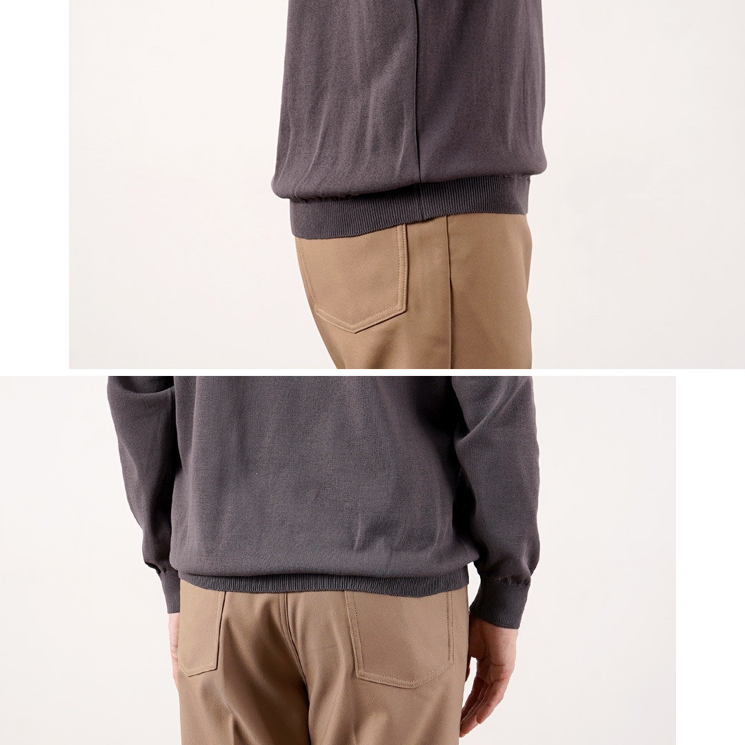 RINASCENTE（リナシェンテ） 別注 ハイブリッド ウォッシャブル 沼ネック ロングスリーブ ニットTシャツ 日本製 / メンズ | Rinascente | 15
