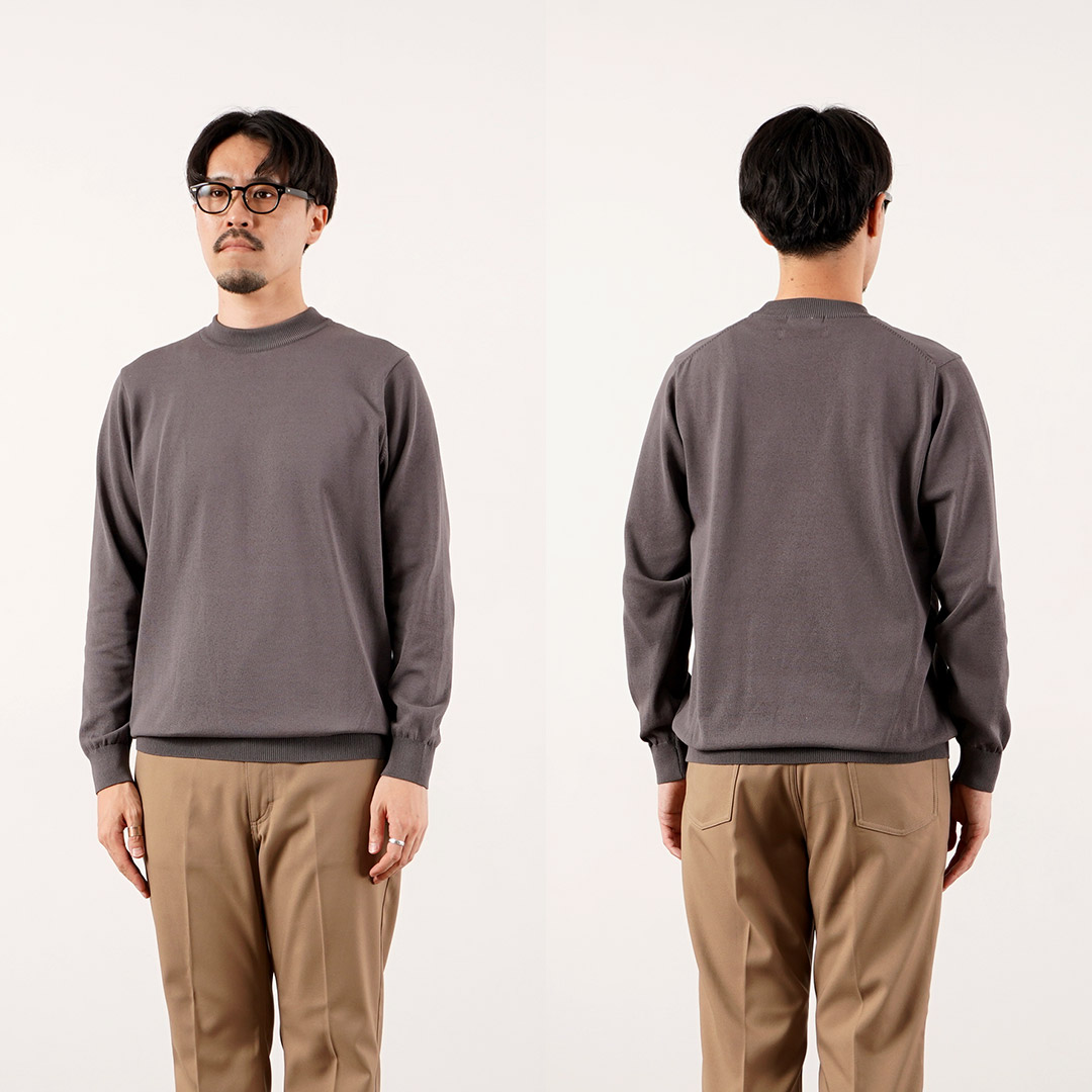 RINASCENTE（リナシェンテ） 別注 ハイブリッド ウォッシャブル 沼ネック ロングスリーブ ニットTシャツ 日本製 / メンズ | Rinascente | 16