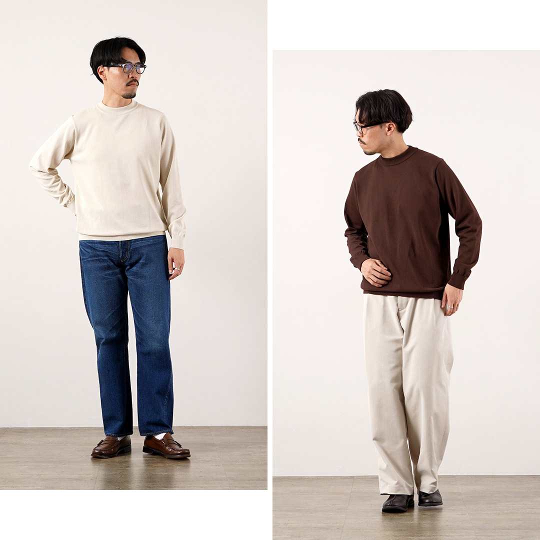 RINASCENTE（リナシェンテ） 別注 ハイブリッド ウォッシャブル 沼ネック ロングスリーブ ニットTシャツ 日本製 / メンズ | Rinascente | 17