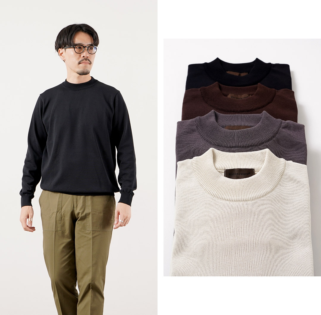 RINASCENTE（リナシェンテ） 別注 ハイブリッド ウォッシャブル 沼ネック ロングスリーブ ニットTシャツ 日本製 / メンズ | Rinascente | 09