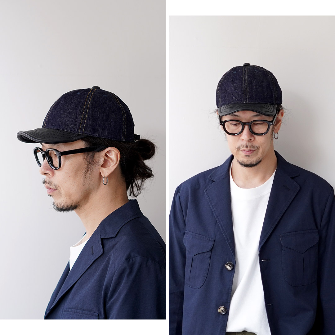 HIGHER（ハイアー） セルヴィッチデニム × レザーブリムキャップ 日本製 / メンズ |  | 14