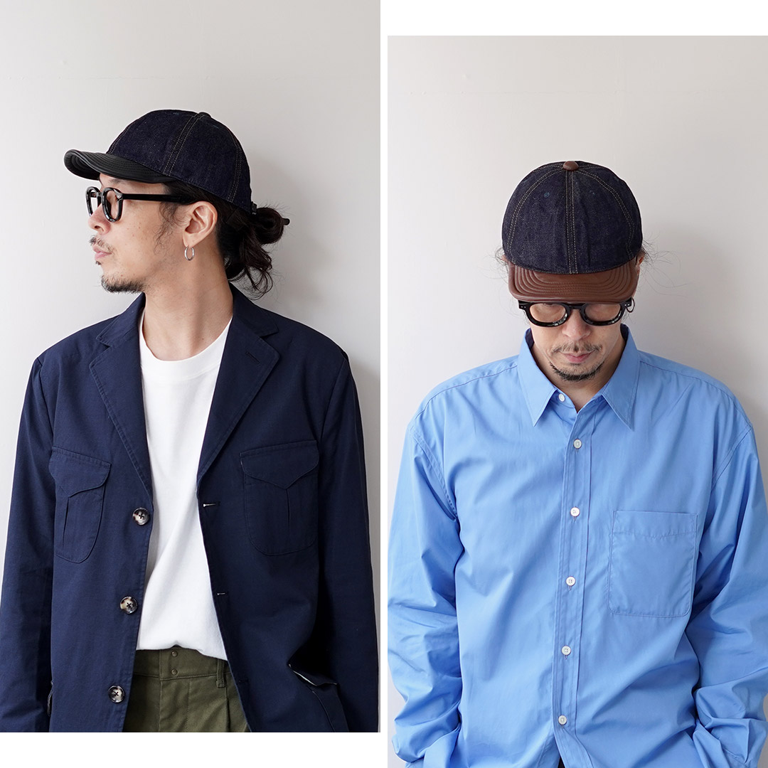 HIGHER（ハイアー） セルヴィッチデニム × レザーブリムキャップ 日本製 / メンズ |  | 05
