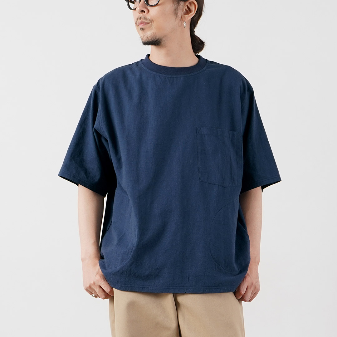 KEMA DESIGNS（ケマデザインズ） ヘンプ/オーガニックコットン 布帛ポケットTシャツ 綿麻 / 半袖 メンズ 無地 | kema designs | 02