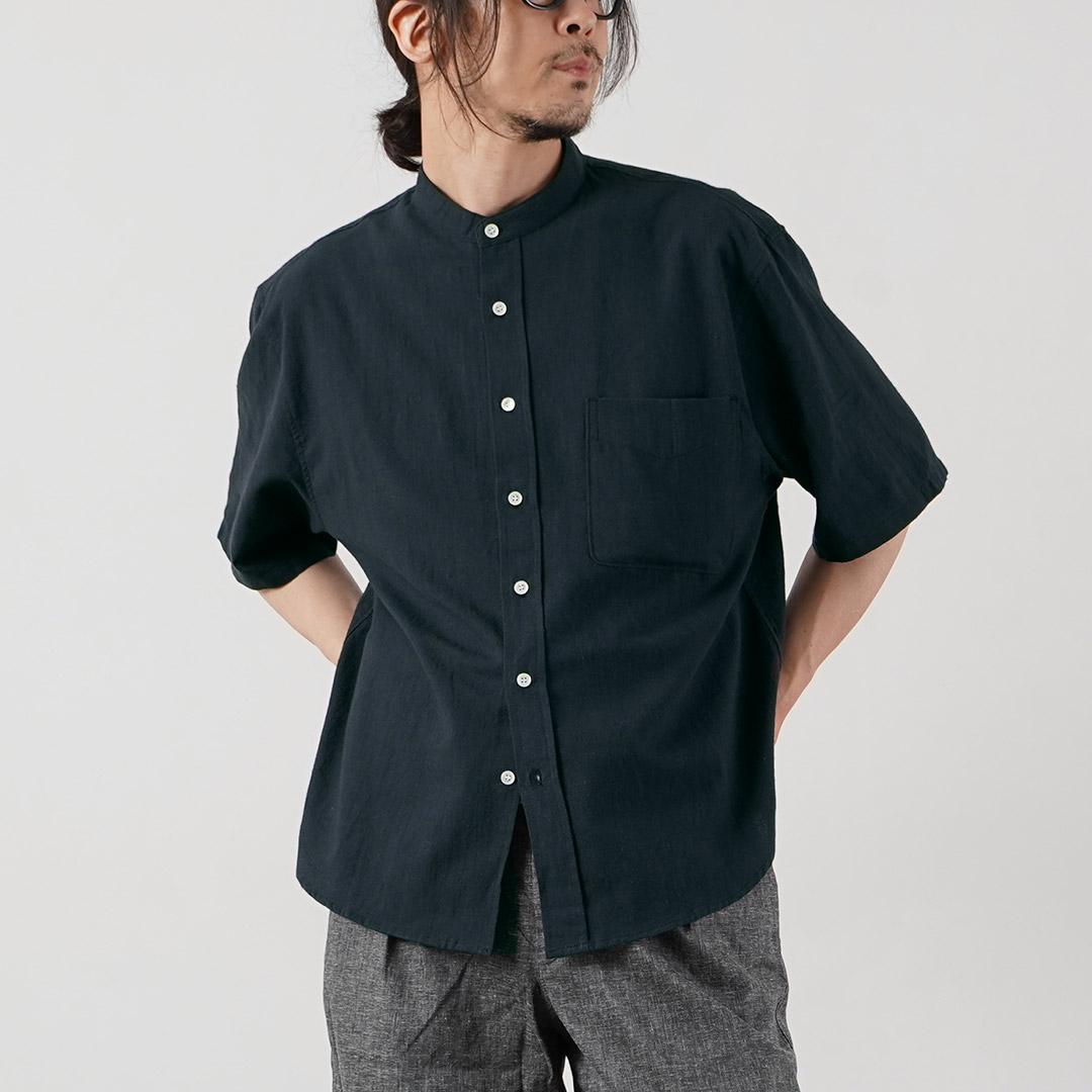 KEMA DESIGNS（ケマデザインズ） ヘンプ/オーガニックコットン ハーフスリーブ バンドカラーシャツ 綿麻 / 半袖 メンズ | kema designs | 03