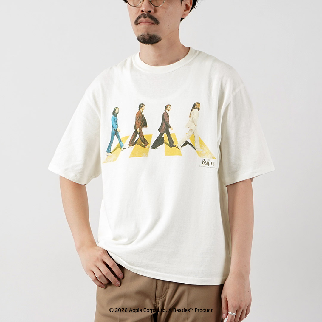 FREE RAGE（フリーレイジ） ビートルズ×フリーレイジ ラストレコーディング リサイクルコットン ショートスリーブTシャツ 日本製 / 半袖 |  | 01