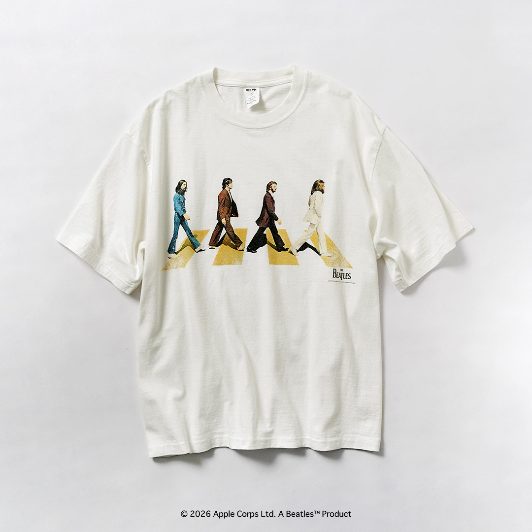 FREE RAGE（フリーレイジ） ビートルズ×フリーレイジ ラストレコーディング リサイクルコットン ショートスリーブTシャツ 日本製 / 半袖 |  | 04