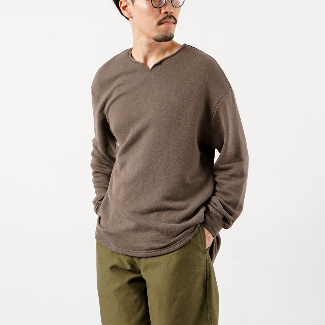 KEMA DESIGNS（ケマデザインズ） キーネック ライトテリー プルオーバー 日本製 / メンズ カットソー 長袖 ロンT | kema designs | 02