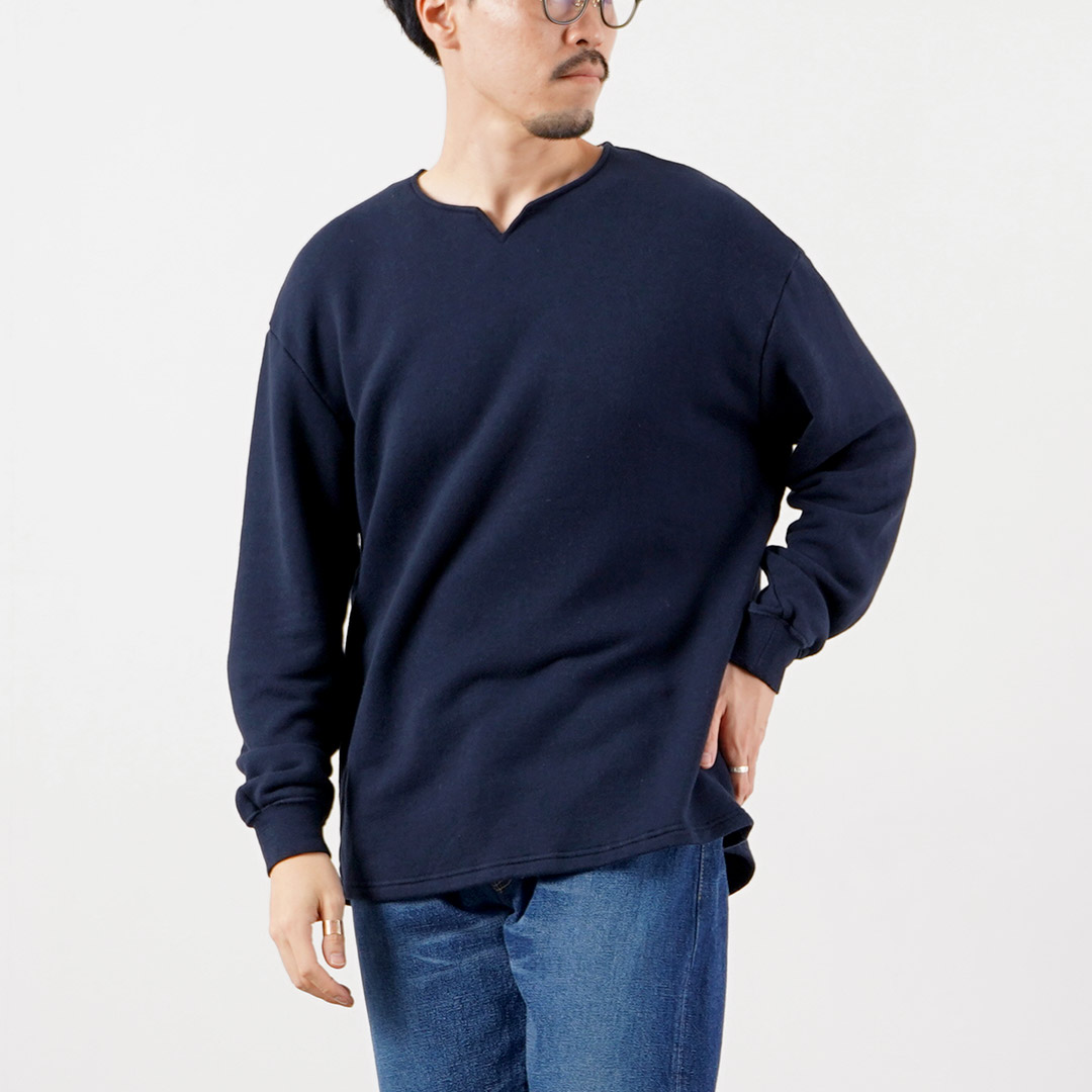 KEMA DESIGNS（ケマデザインズ） キーネック ライトテリー プルオーバー 日本製 / メンズ カットソー 長袖 ロンT | kema designs | 03