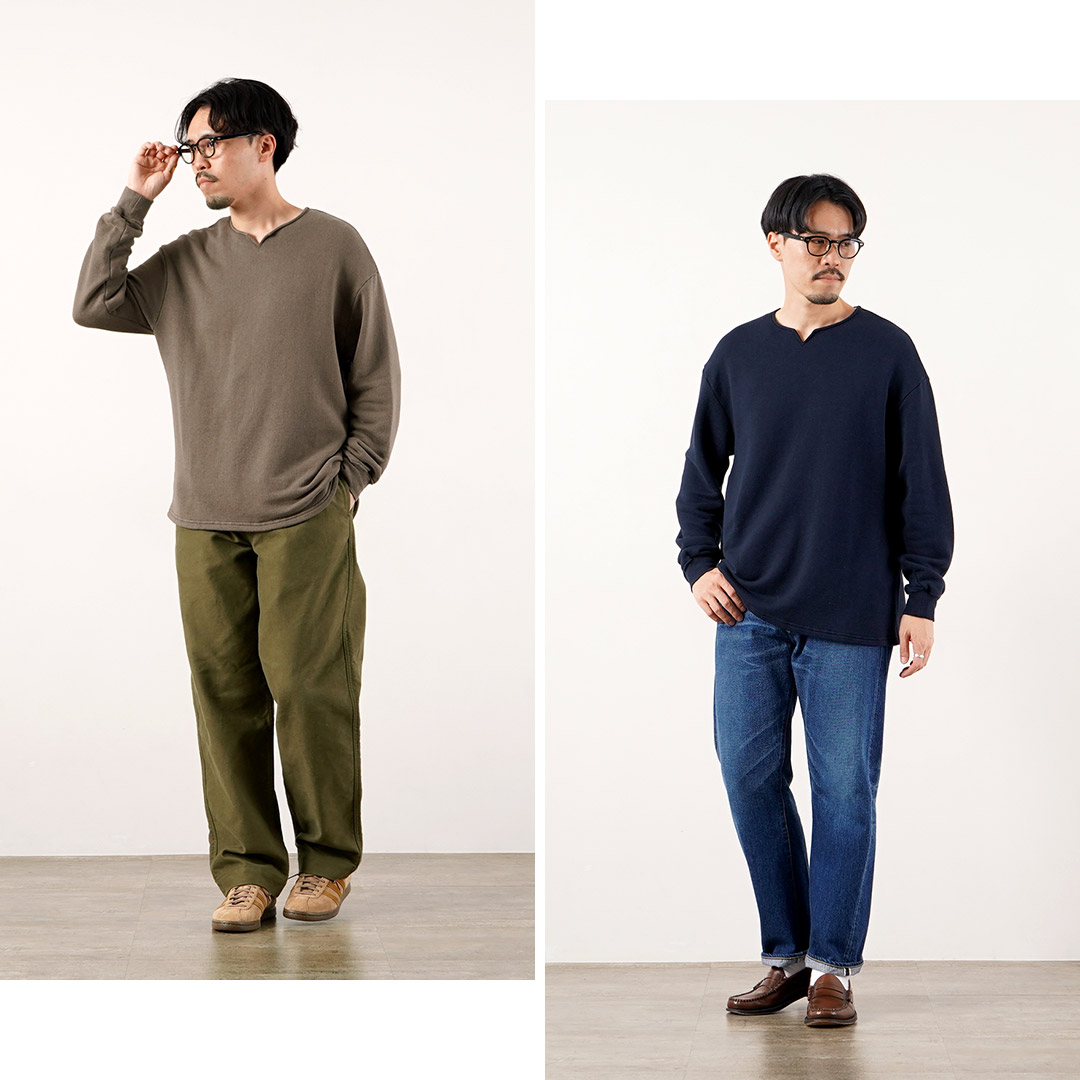 KEMA DESIGNS（ケマデザインズ） キーネック ライトテリー プルオーバー 日本製 / メンズ カットソー 長袖 ロンT | kema designs | 17