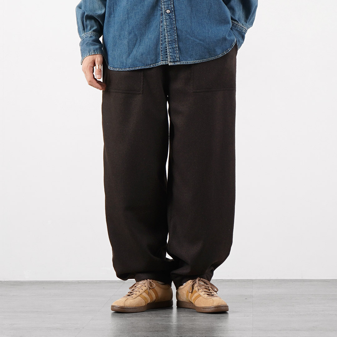 KEMA DESIGNS（ケマデザインズ） カシミアカルゼ ワイドテーパード ベイカーイージーパンツ ウール 日本製 / メンズ | kema designs | 02
